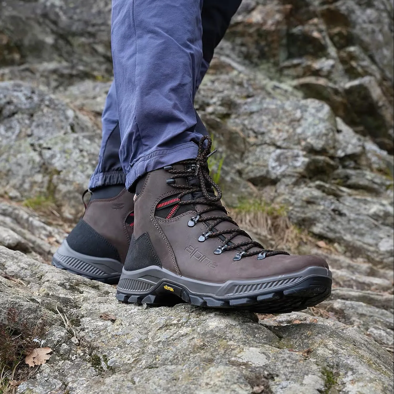 Alpina PRIMA Premium Men's Waterproof Boots | Leather Ankle High | Breathable Membrane | Vibram | All Weather Shoes | Made in Europe