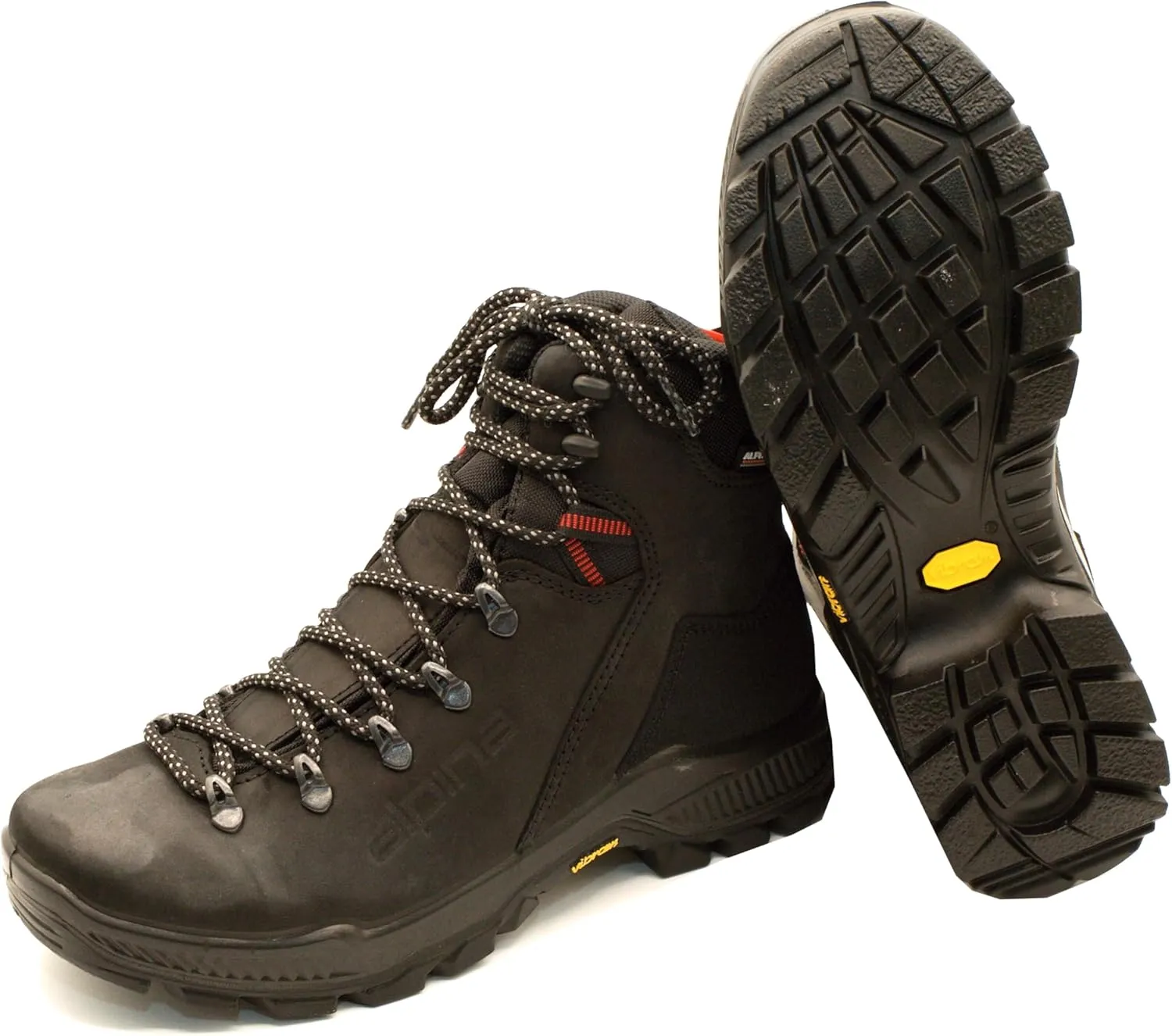 Alpina PRIMA Waterproof Hiking Work Boots | Classic Full Leather Ankle High | Breathable Membrane | Vibram | All Weather Shoes | Men's or Women's | Made in Europe