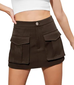Angerella Skirts for Women Denim Mini Cargo Skirt Mid Rise Button Up Bodycon Y2k Trendy Summer Casual Jean Skirt
