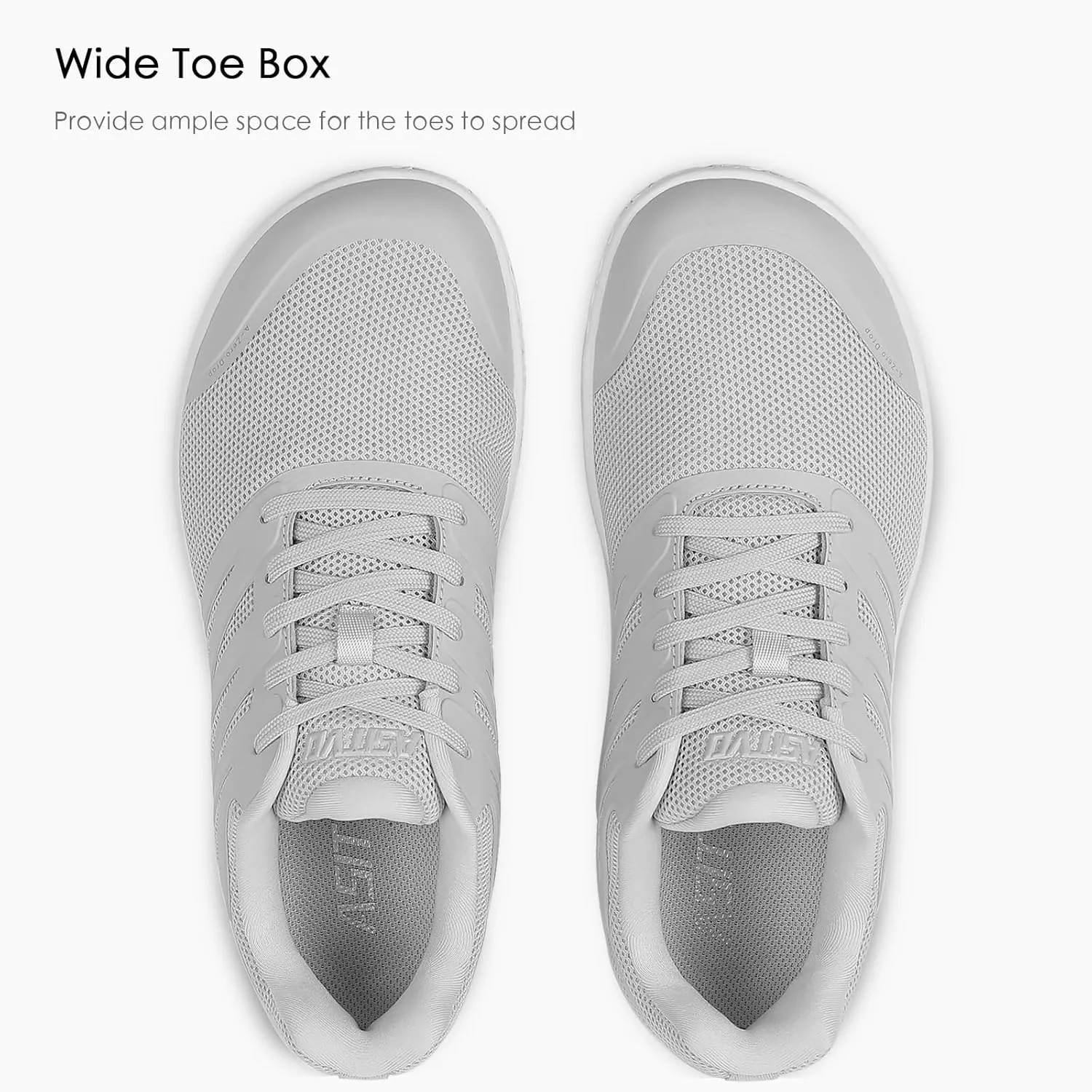 ASITVO Wide Men's Barefoot Zero Drop Sole Minimalist Width Toe Box Walking Shoes Sneakers TPU Toe No-Sew Upper