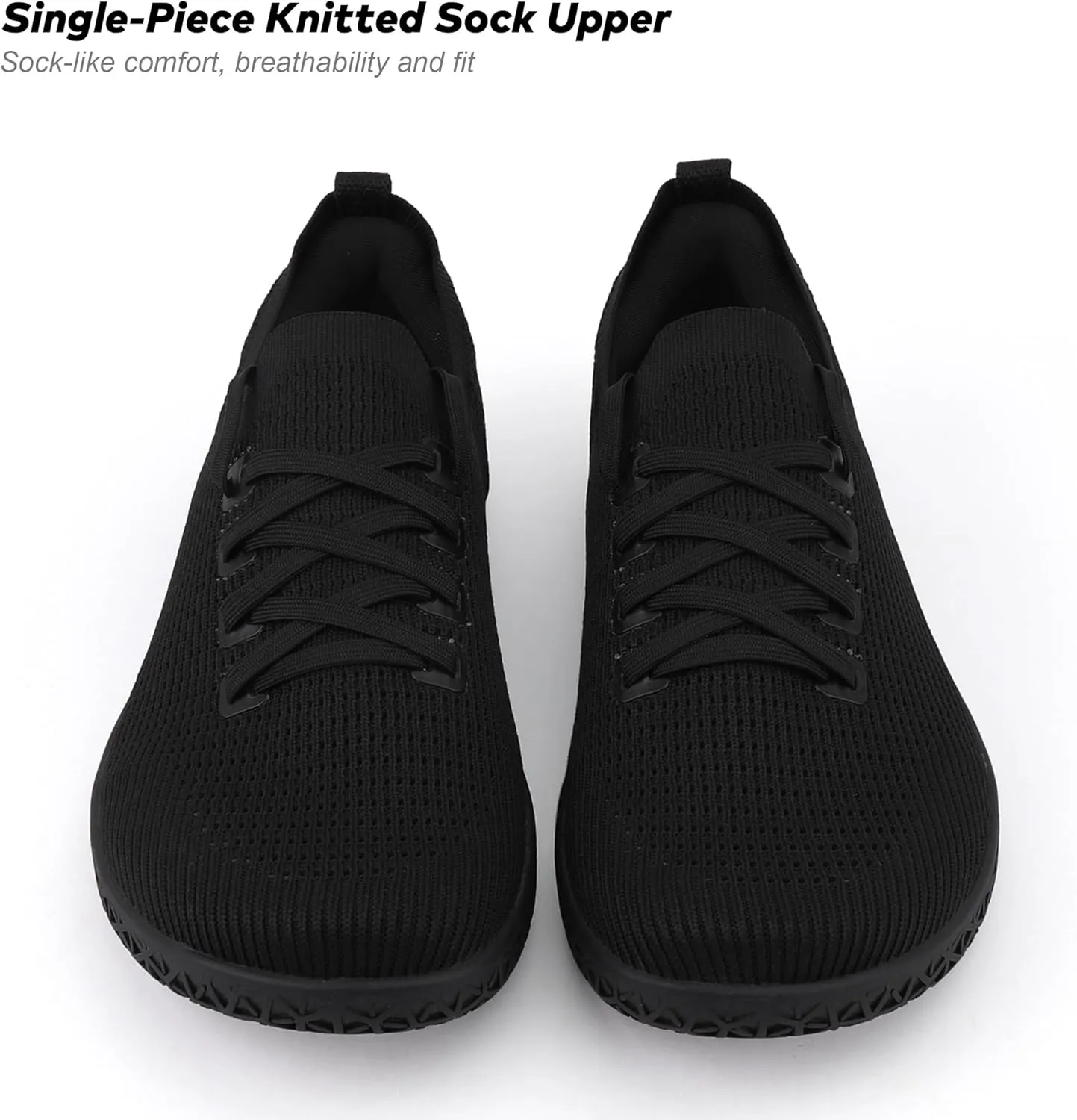ASITVO Wide Women's Barefoot Zero Drop Sole Minimalist Width Toe Box Walking Shoes Sneakers Colourful Knit Upper
