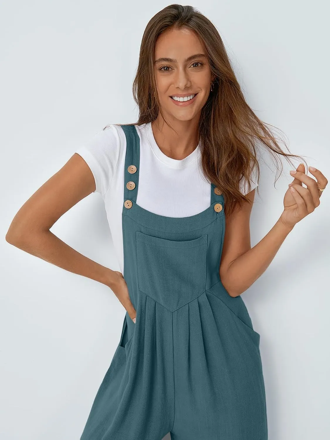 AUTOMET Womens Beach Vacation Outfits Jumpsuits Overalls Wide Leg Casual Summer Spring Outfits Rompers Trendy Jumpers