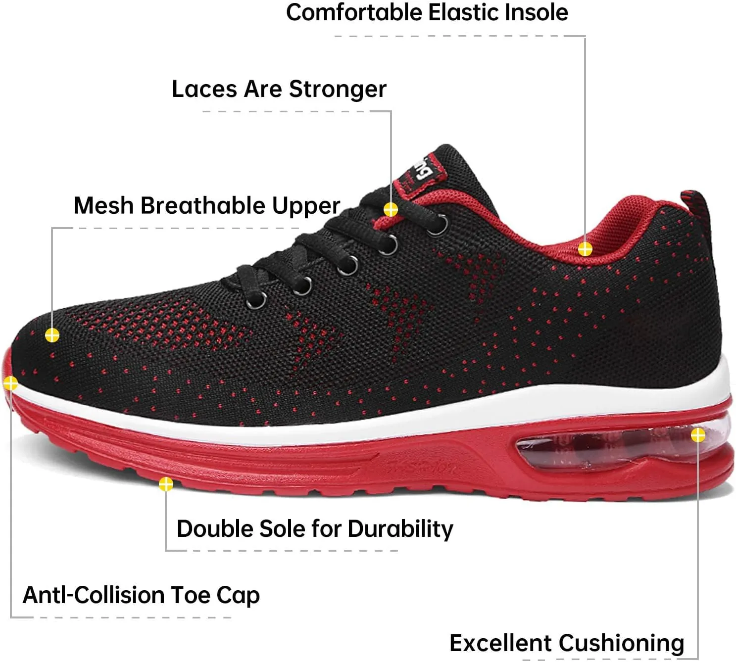 Autper Mens Air Athletic Running Shoes Sneakers Lightweight Sport Gym Jogging Walking Tennis Sneakers US 6.5-US 12.5