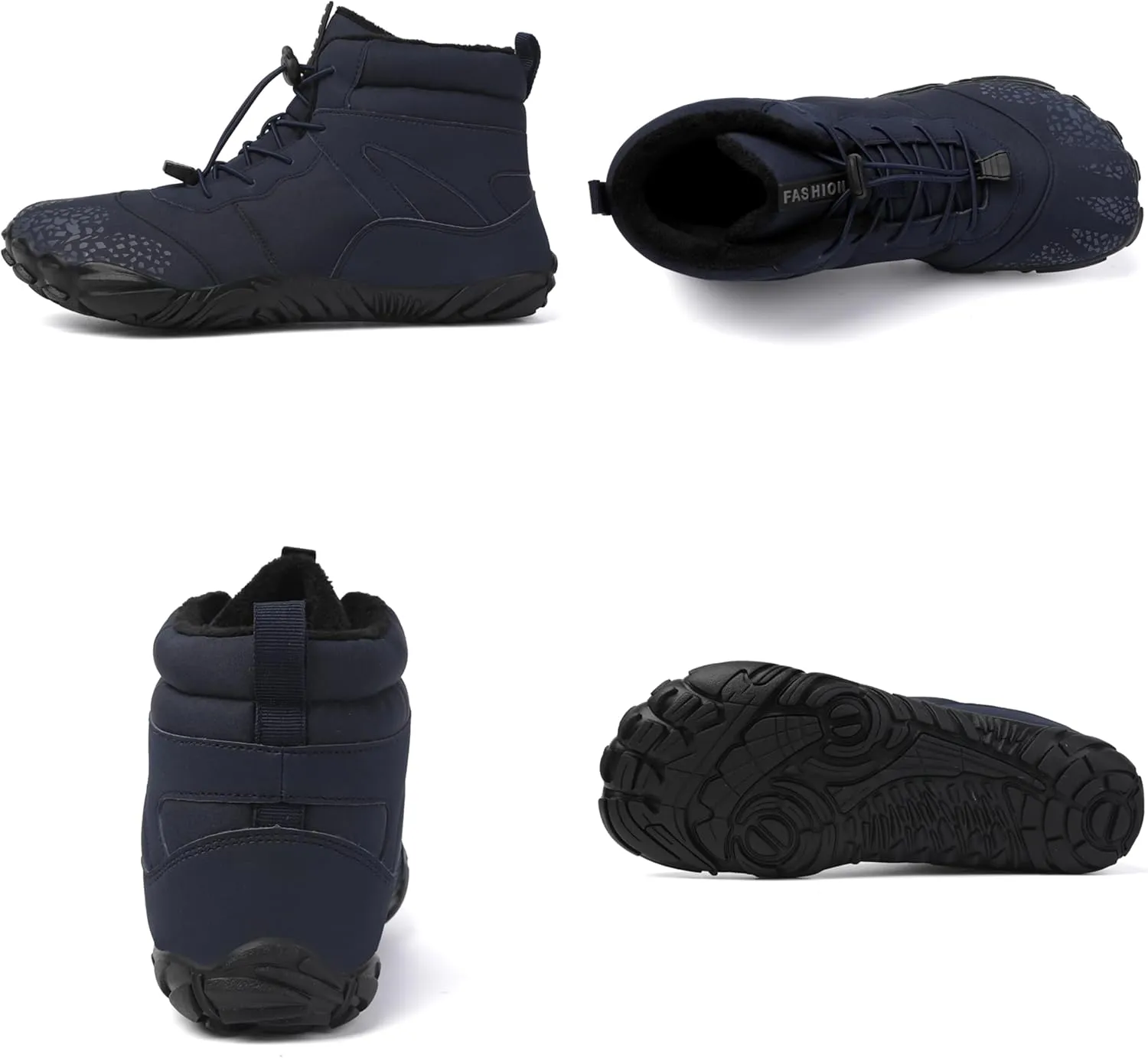 Barefoot Shoes Men Women Wide Toe Box Winter Minimalist Trail Runner Padded Warm Casual Hiking Cotton Boots Sneakers