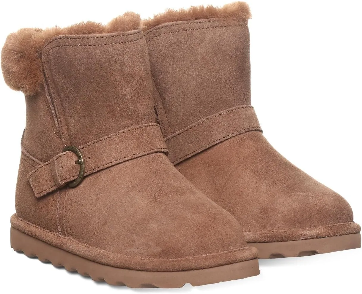 BEARPAW Tallula Youth's Classic Suede Pull On Comfortable Winter Boot