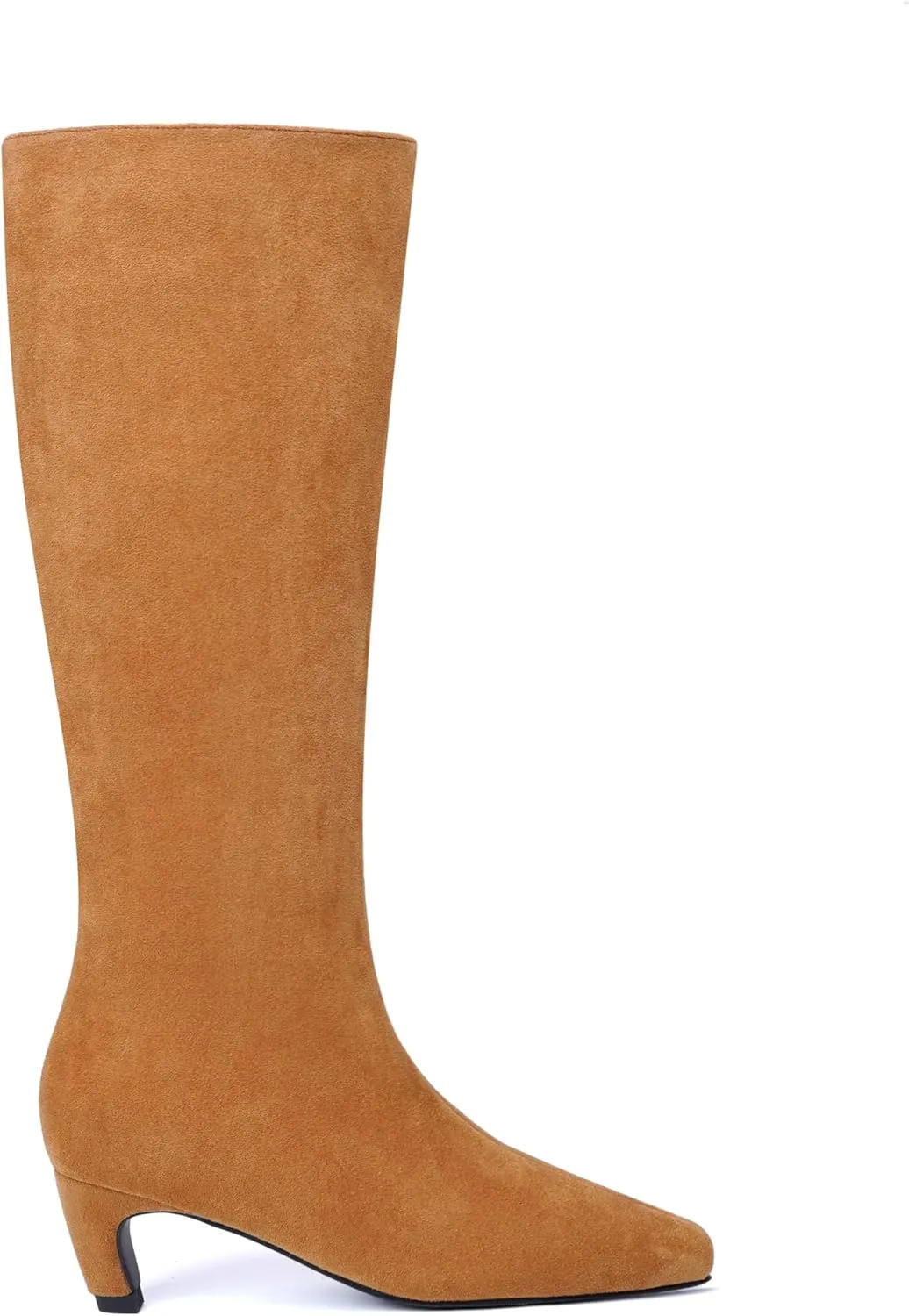Beauty Cry Knee High Boots Women Square Toe Low Kitten Heel Tall Boots
