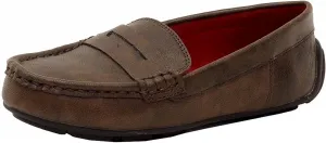 Ben Sherman Boy's Marlow Fashion Brown Slip-On Penny Loafers Shoes Sz: 13
