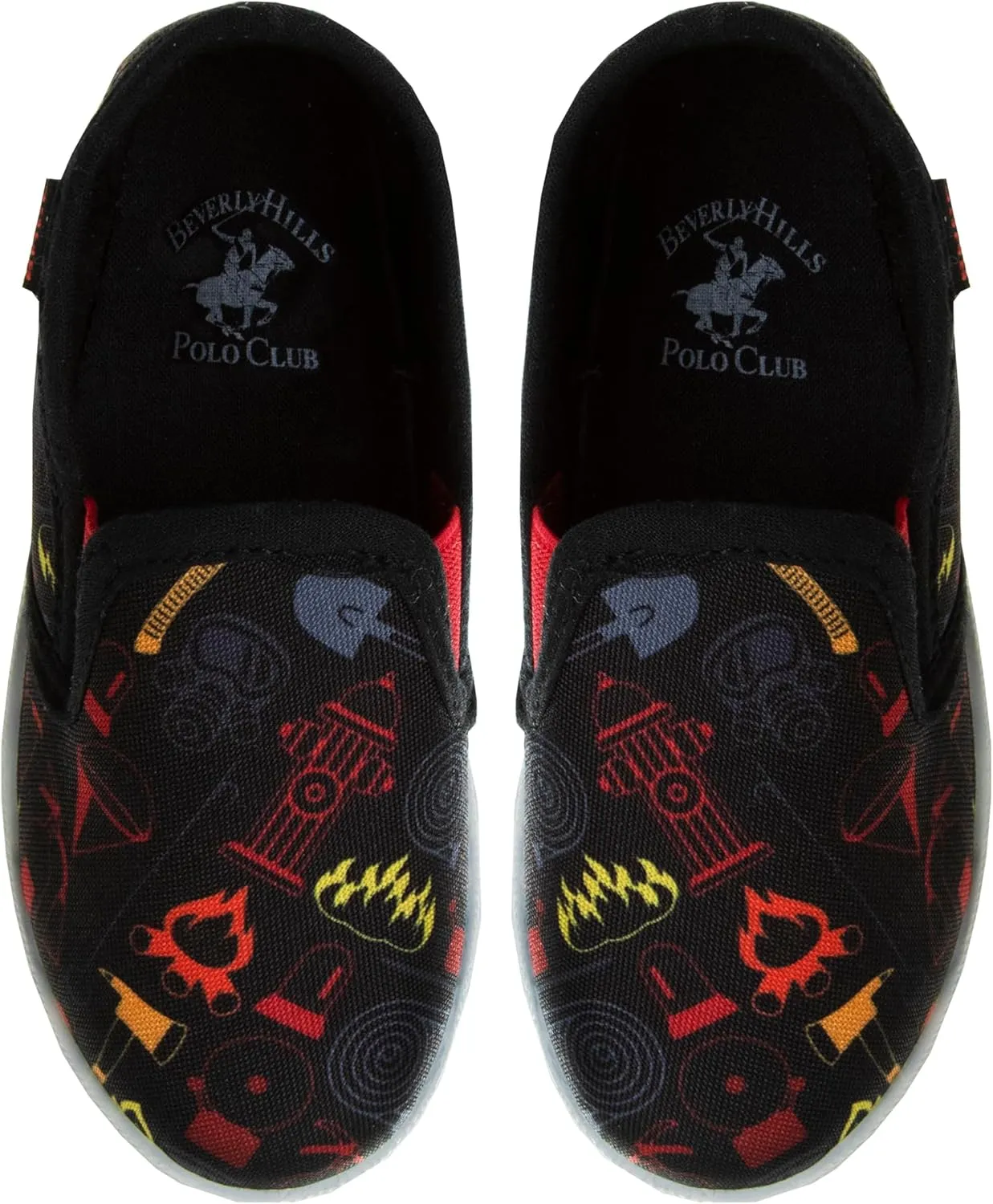 Beverly Hills Polo Club Boy's Slip-on Lace-up Canvas Sneakers Low-Top