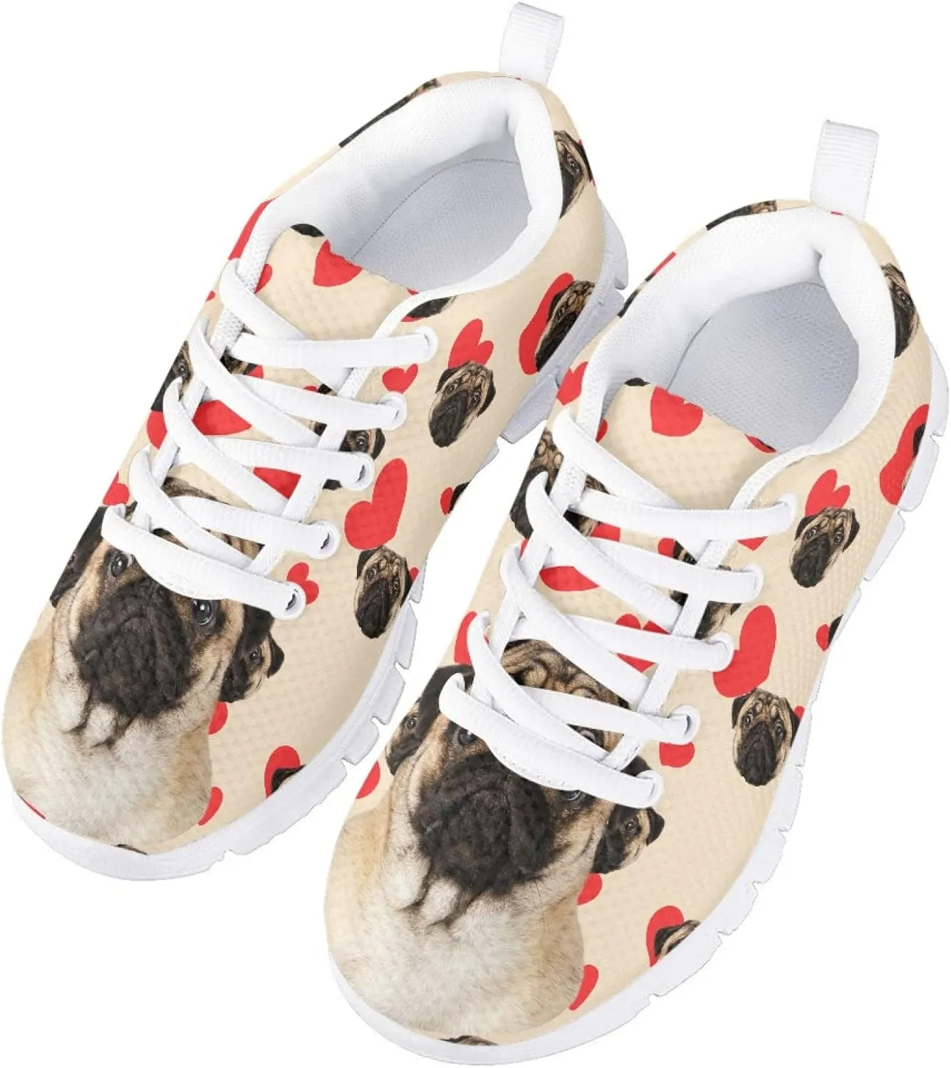 Boys and Girls Cute Cat Dog Print Running Tennis Shoes School Daily Casual Sneakers