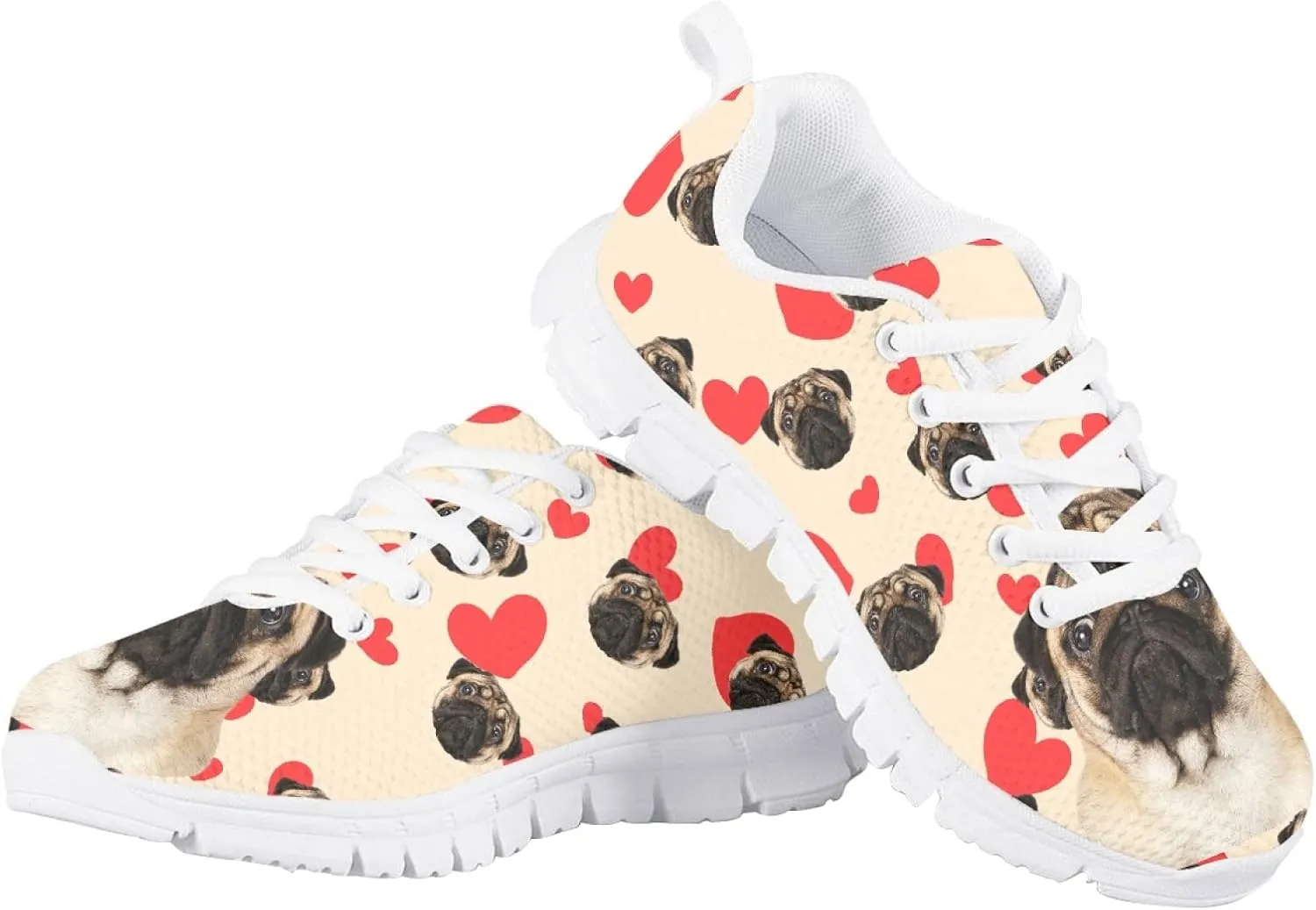 Boys and Girls Cute Cat Dog Print Running Tennis Shoes School Daily Casual Sneakers
