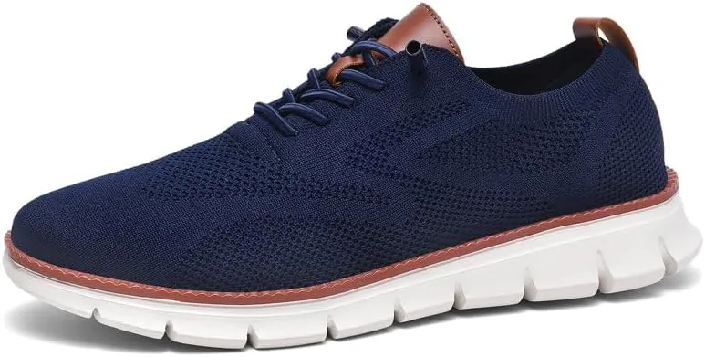 Breeze Shoes for Men Oxfords Lace Up Walking Comfortable Business Casual Shoes Wearbreeze Urban Mesh Dress Sneakers