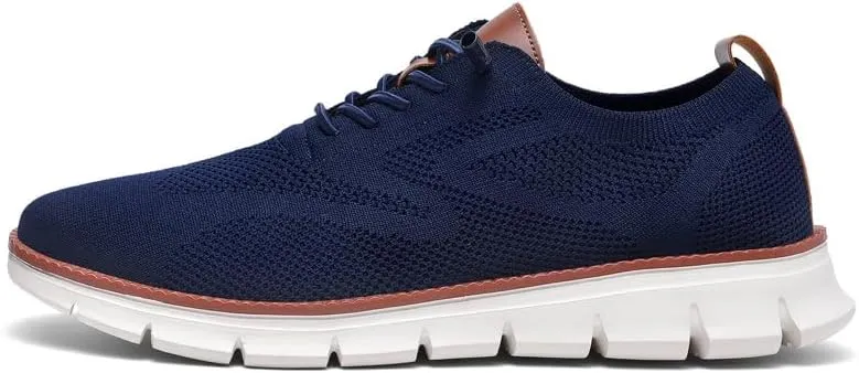 Breeze Shoes for Men Oxfords Lace Up Walking Comfortable Business Casual Shoes Wearbreeze Urban Mesh Dress Sneakers