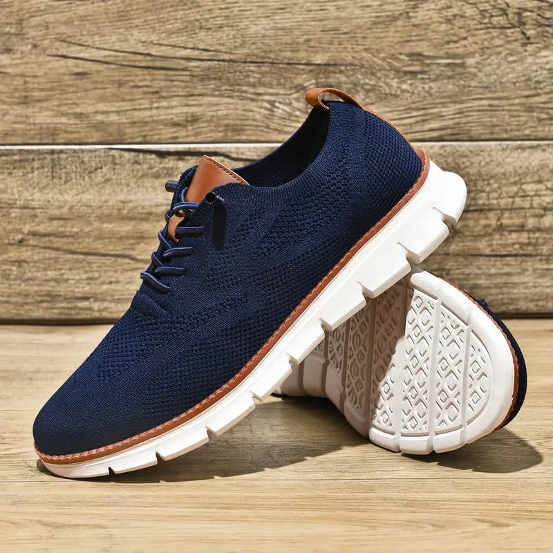 Breeze Shoes for Men Oxfords Lace Up Walking Comfortable Business Casual Shoes Wearbreeze Urban Mesh Dress Sneakers