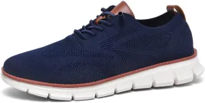 Breeze Shoes for Men Oxfords Lace Up Walking Comfortable Business Casual Shoes Wearbreeze Urban Mesh Dress Sneakers