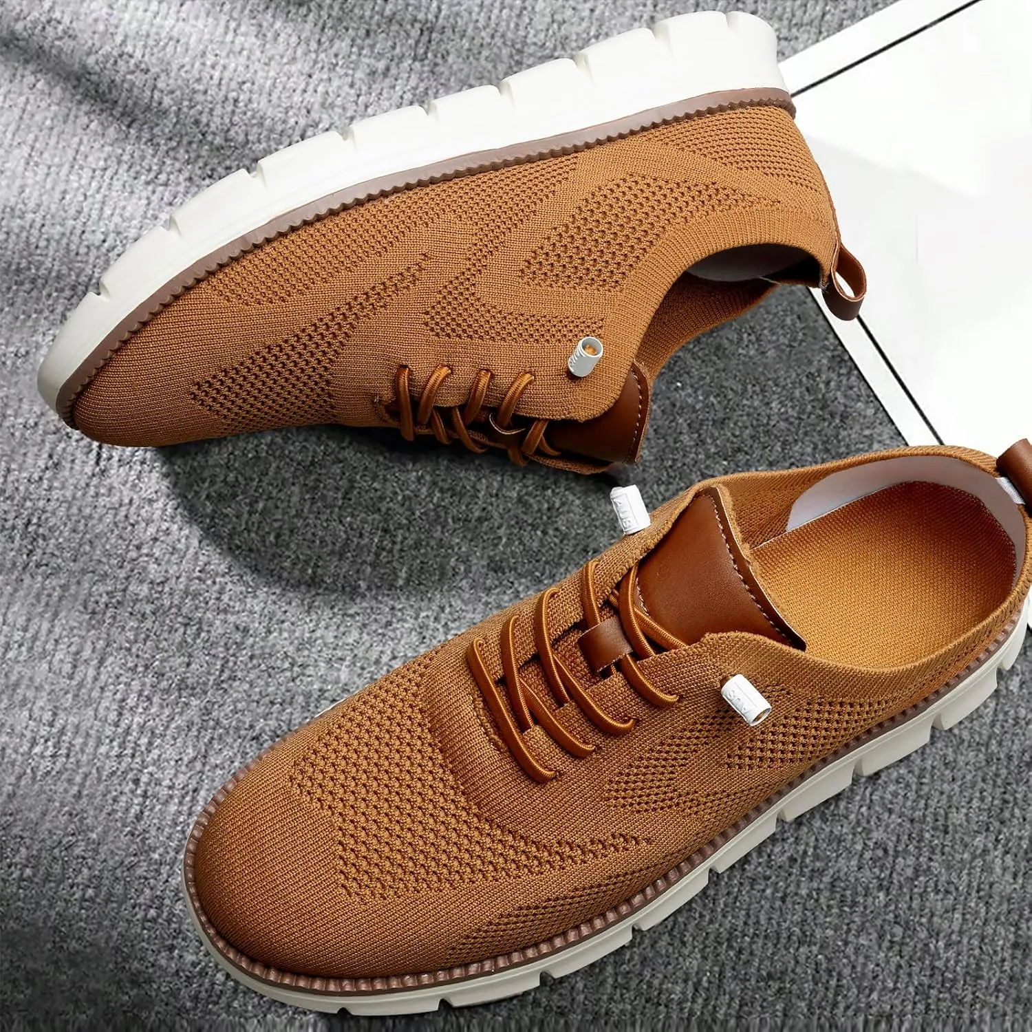 Breeze Shoes for Men,Business Casual Shoes Mens,Comfortable Breeze Urban Shoe for Men,Oxfords Mesh Dress Sneakers,Breathable Upper Wearbreeze Footwear,Lace-Up Lightweight Tennis Walking Shoe
