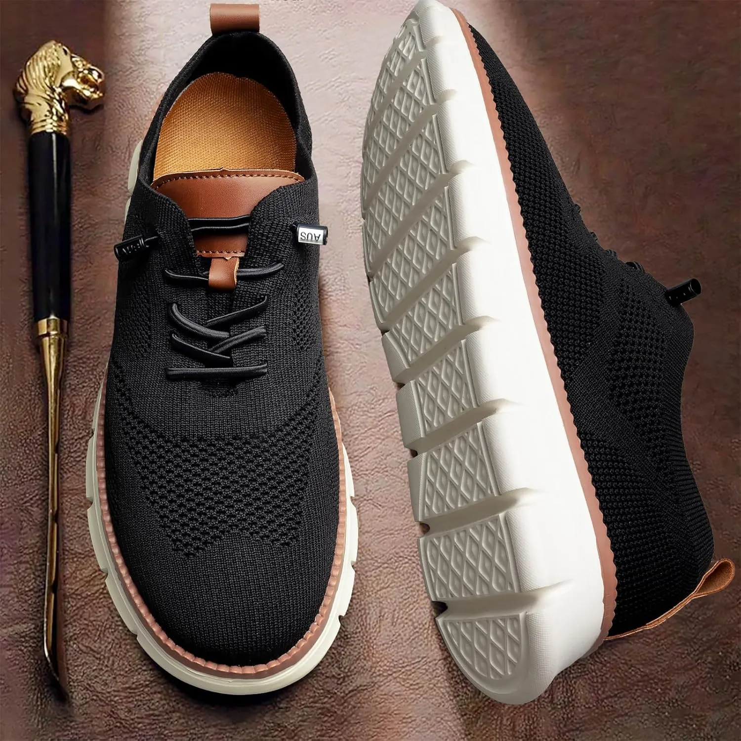 Breeze Shoes for Men,Business Casual Shoes Mens,Comfortable Breeze Urban Shoe for Men,Oxfords Mesh Dress Sneakers,Breathable Upper Wearbreeze Footwear,Lace-Up Lightweight Tennis Walking Shoe