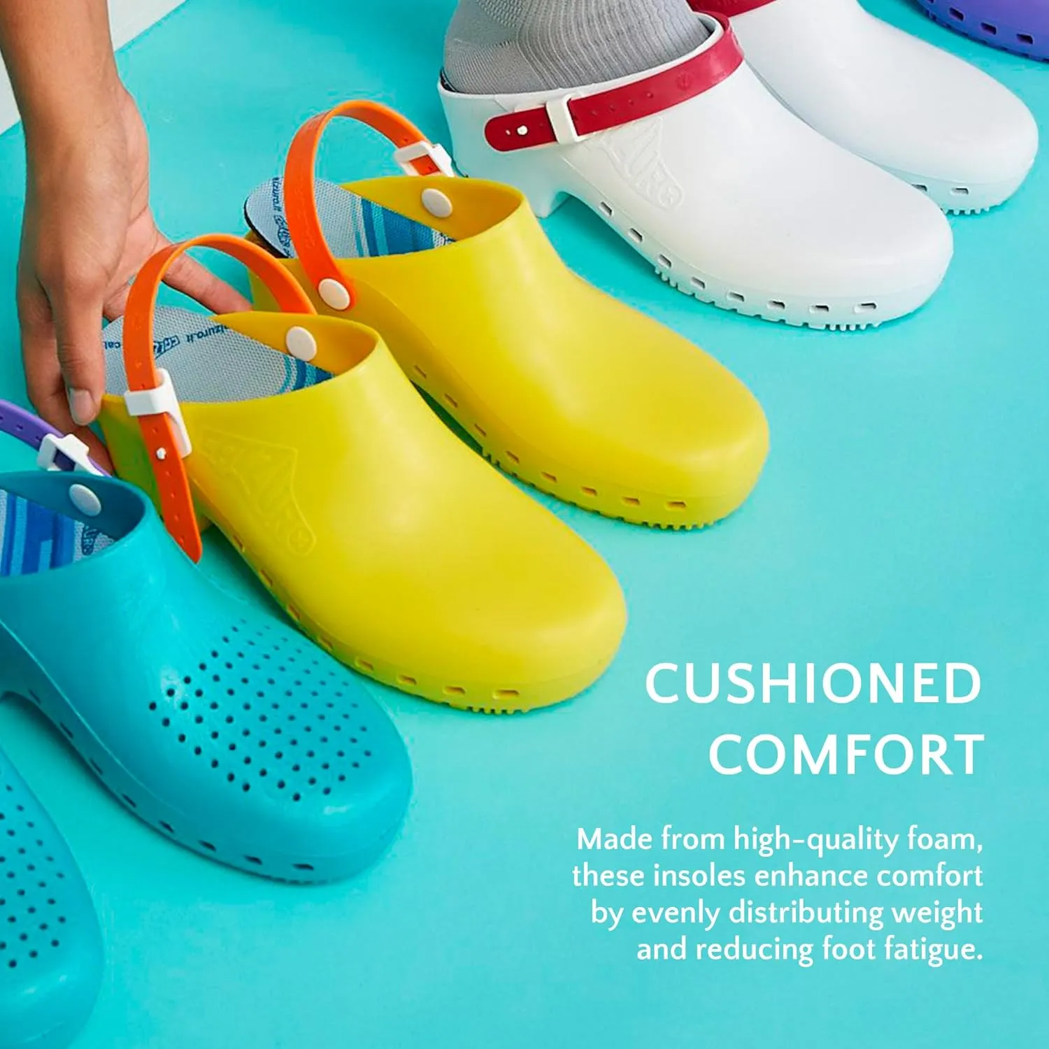 Calzuro Comfort Insole - Molded Foam Shoe Inserts for Women and Men, Cushioned & Supportive, Moisture-Wicking, Machine Washable, Pair - 37/38 US Women's 8.0-8.5 / US Men's 6.0-6.5
