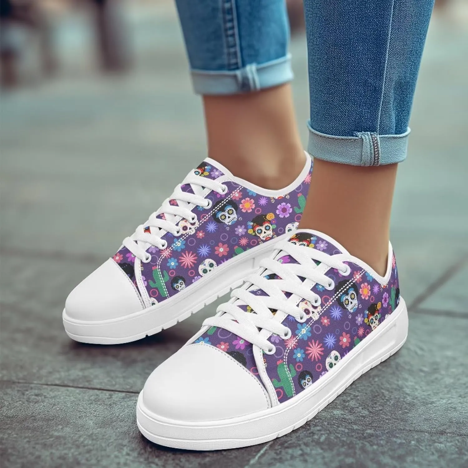 Canvas Shoes for Women Low Top Sneakers Girls Fashion Shoes Classic Comfortable Tennis Lace up Canvas Sneakers