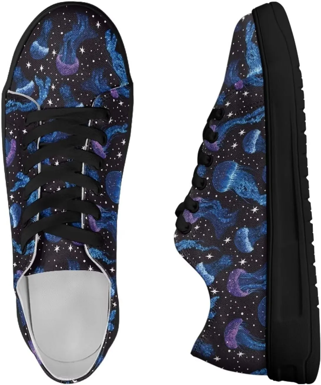 Canvas Sneakers for Women Low Top Lace Up Shoes Comfortable Canvas Tennis Shoes with Anti Skid EVA Sole Dressy Flats