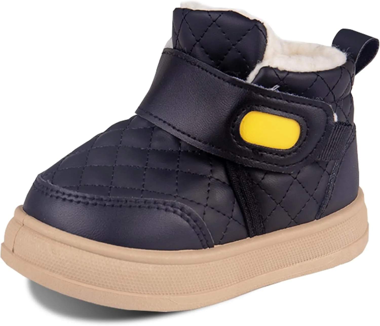 Charrost Baby Toddler Boy Girl Snow Winter boots Size 5 Toddler Ankle boots 12-18Months Waterproof&Water-resistant Warm Wide Barefoot Girls Boys Infant Black Winter shoes