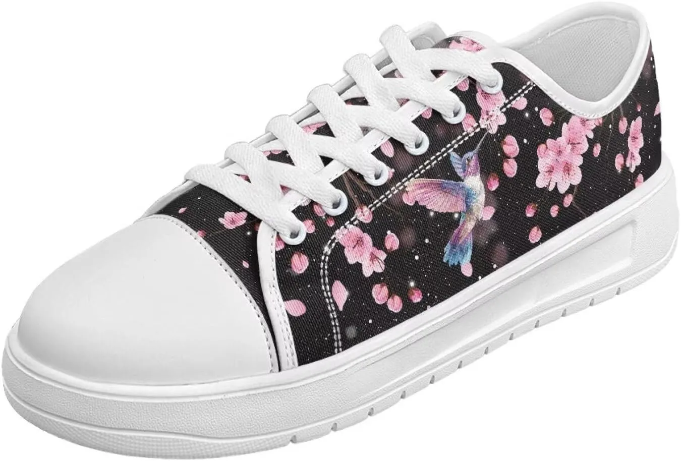 Classic Fashion Sneakers Canvas Shoes for Women Lace Up Low Top Canvas Casual Sneakers Lightweight Breathable Wide Toe Shoes