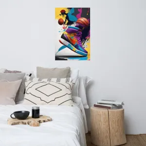 Colorful Basketball Sneakers Graffiti Wall Art Street Style Home Décor Framed Poster Print Painting 'Classic Sneakers' Poster