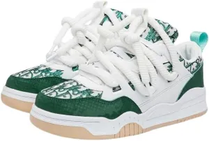 Comfy Trendy Platform Shoes for Outdoor Walking Jogging Camping, All Seasons Men's Lace Up Sneakers