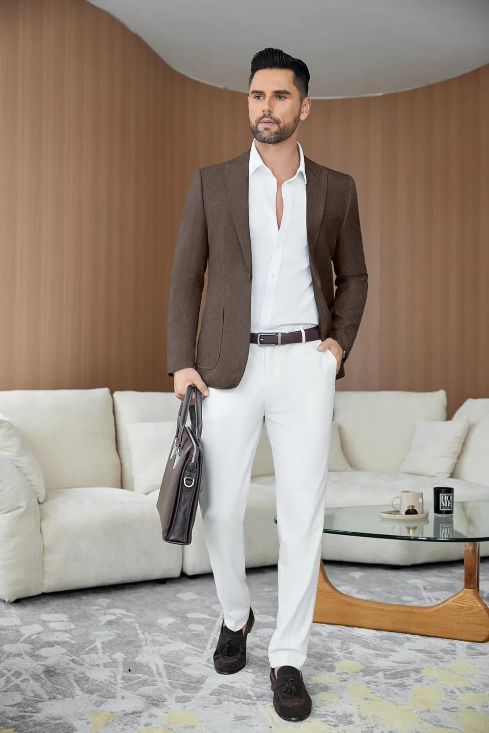COOFANDY Men's Casual Blazer Suit Jackets Slim Fit One Button Sports Coat with Pockets
