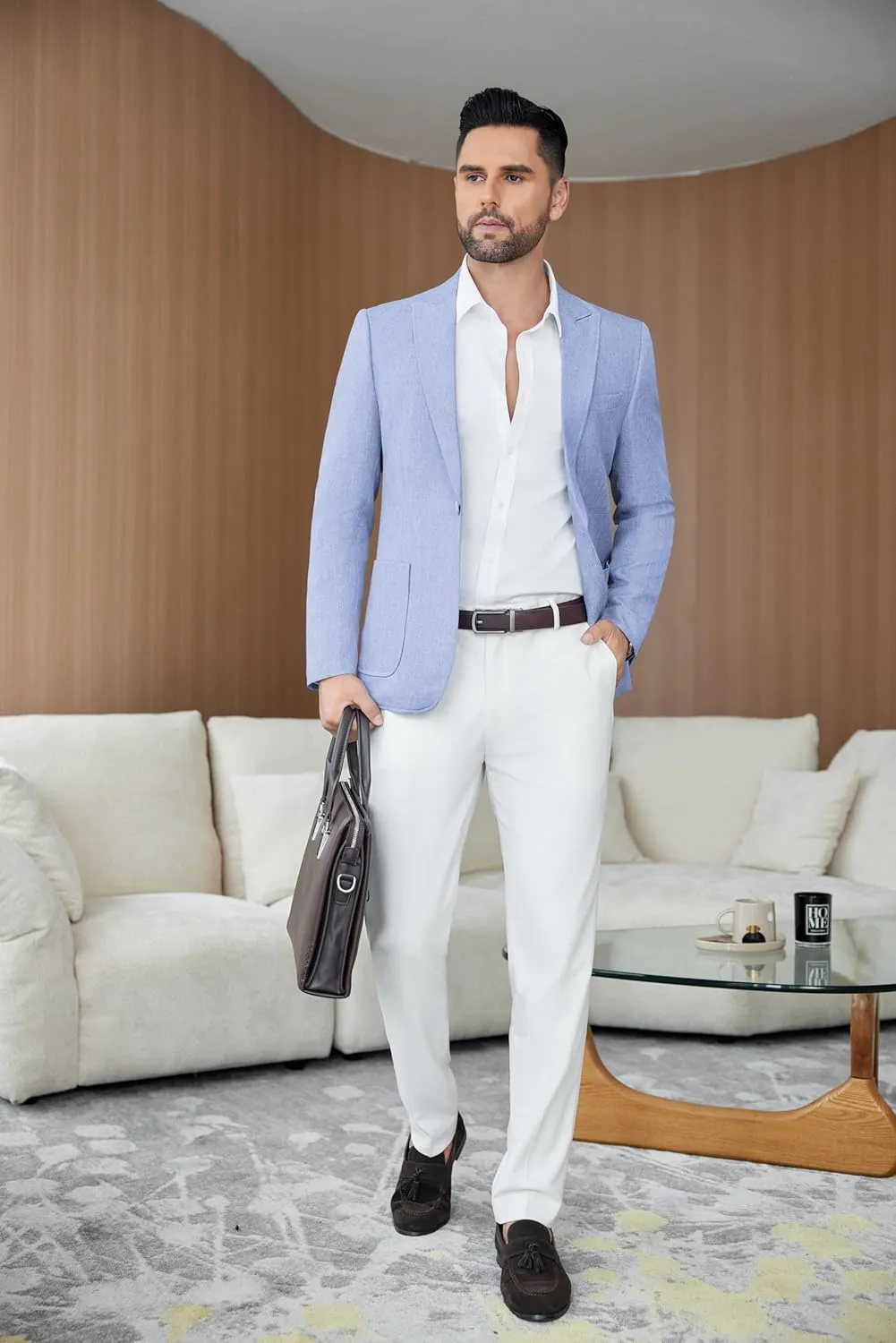 COOFANDY Men's Casual Blazer Suit Jackets Slim Fit One Button Sports Coat with Pockets