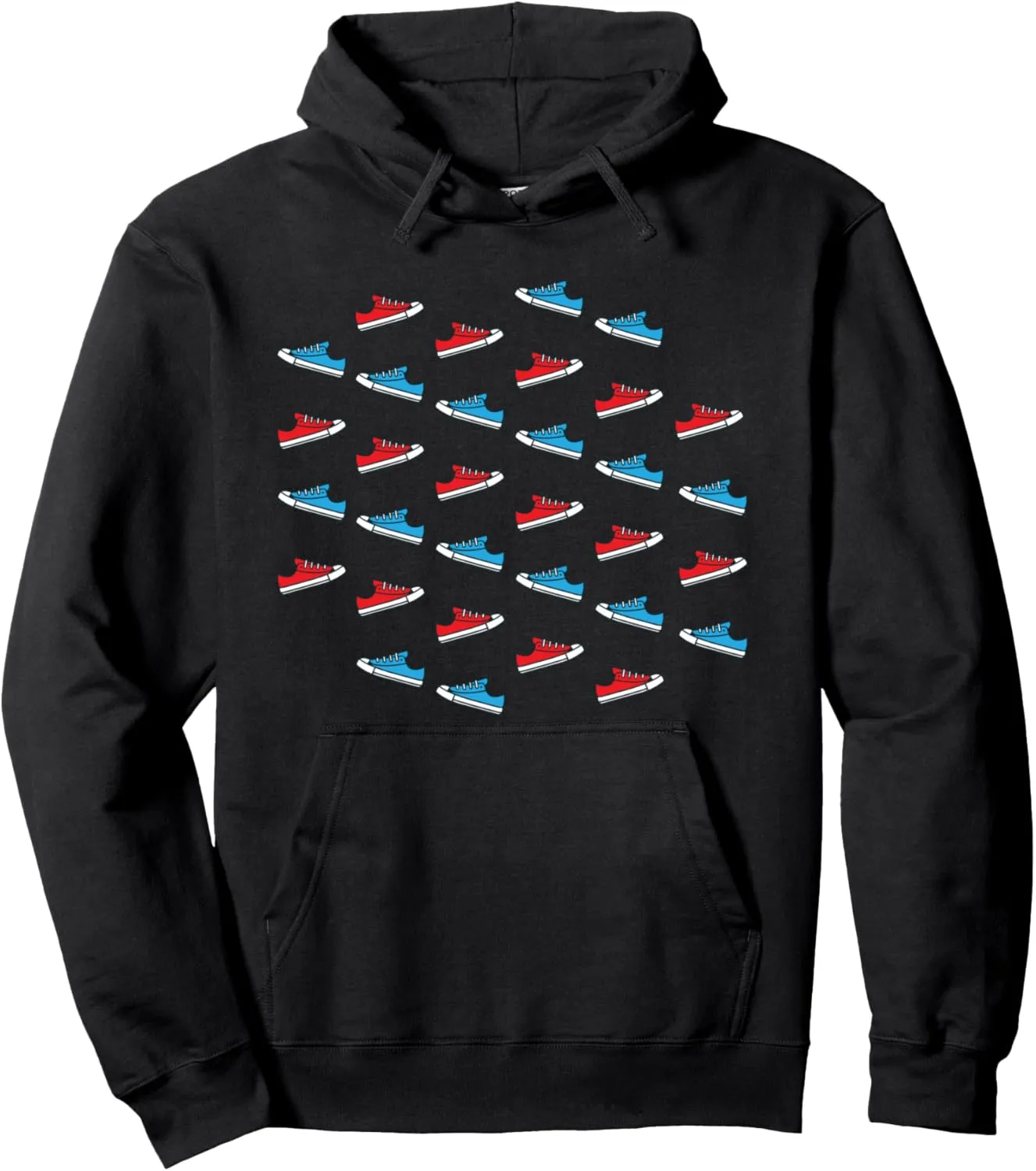 Cool Trendy Hip Fashion Vintage Shoes Sneakers Pattern Style Pullover Hoodie