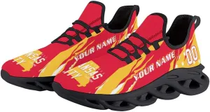 Custom Football Sneakers Personalized Breathable Fan Gift Add Name & Number Workout Athletic Gym Slip-on Shoes for Men Women