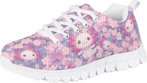Cute Axolotl Girls Running Shoes Trendy Sneakers for Kids Athletic Shoes