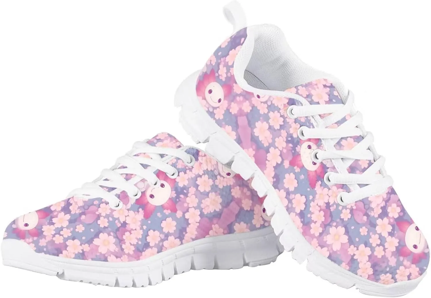Cute Axolotl Girls Running Shoes Trendy Sneakers for Kids Athletic Shoes