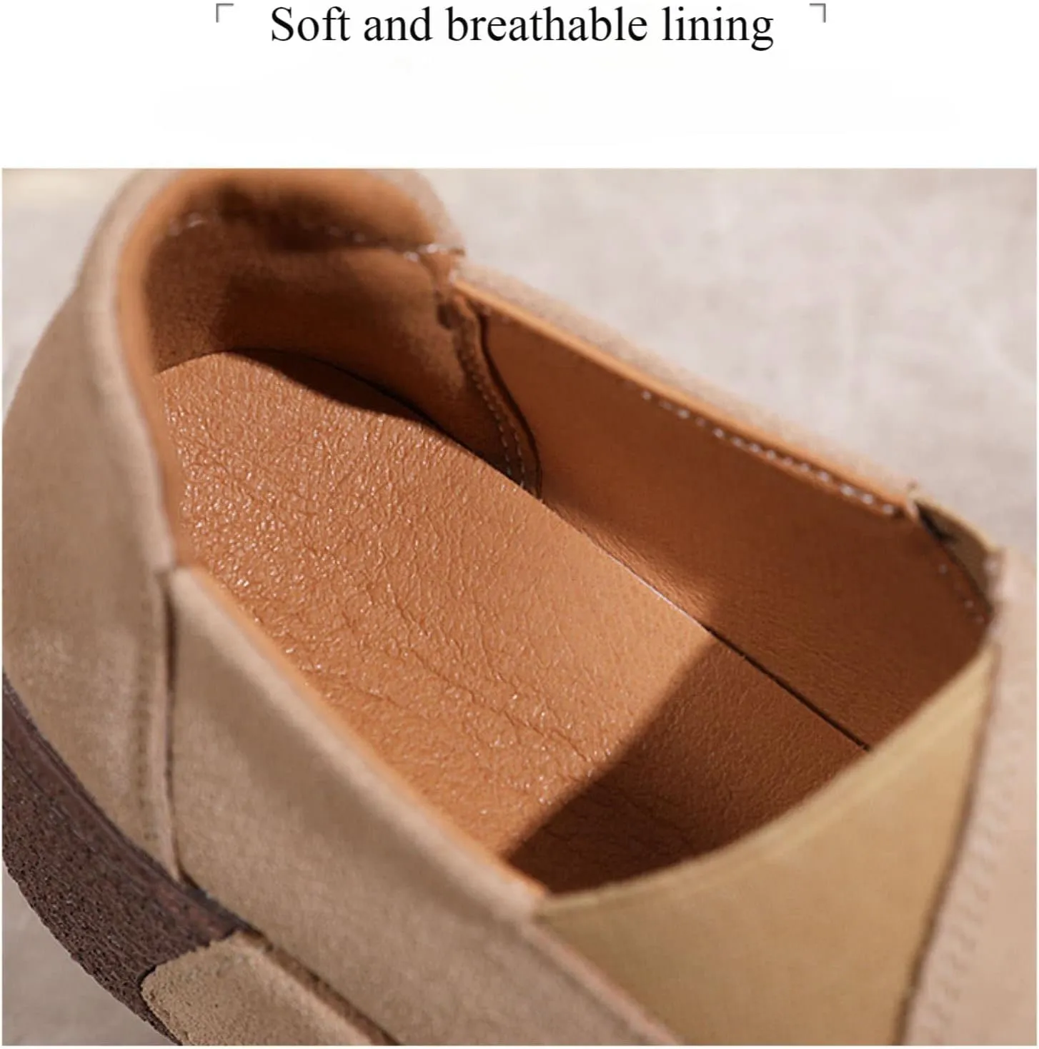 DevilAngel Women's Slip-On Platform Suede Rockers?Comfortable Moccasin Fringe Wedge Sneakers?Leather Platform Slip-On Sneakers.