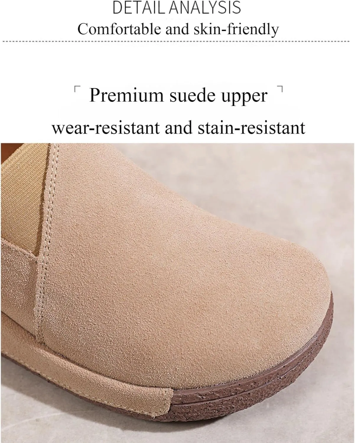 DevilAngel Women's Slip-On Platform Suede Rockers?Comfortable Moccasin Fringe Wedge Sneakers?Leather Platform Slip-On Sneakers.
