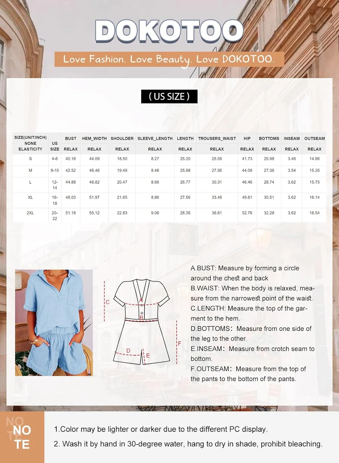 Dokotoo Women's Two Piece Outfits V Neck Short Sleeve Shirts and High Waist Shorts Lounge Sets