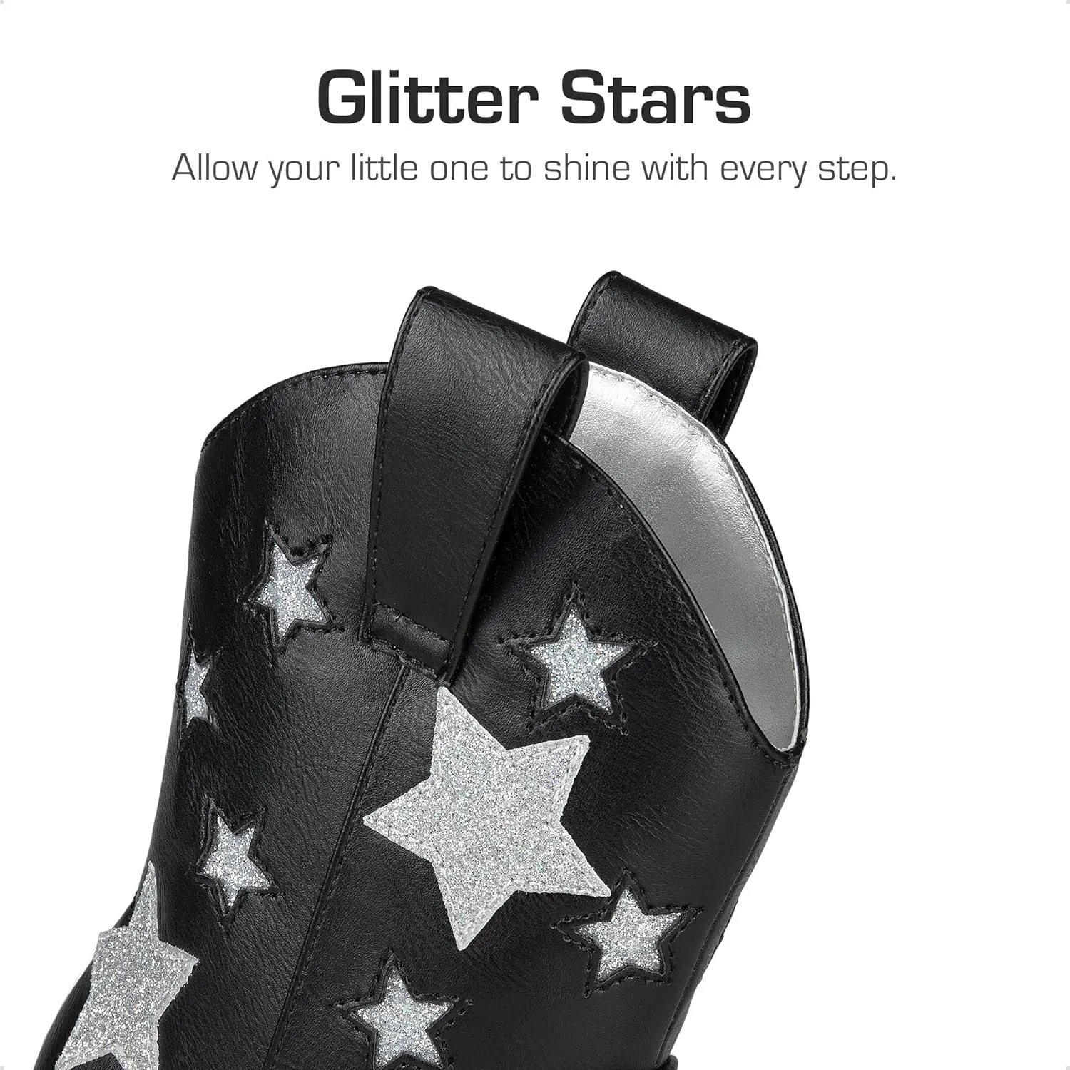 DREAM PAIRS Girls Cowgirl Boots Cowboy Western Mid Calf Star Boots for Kids