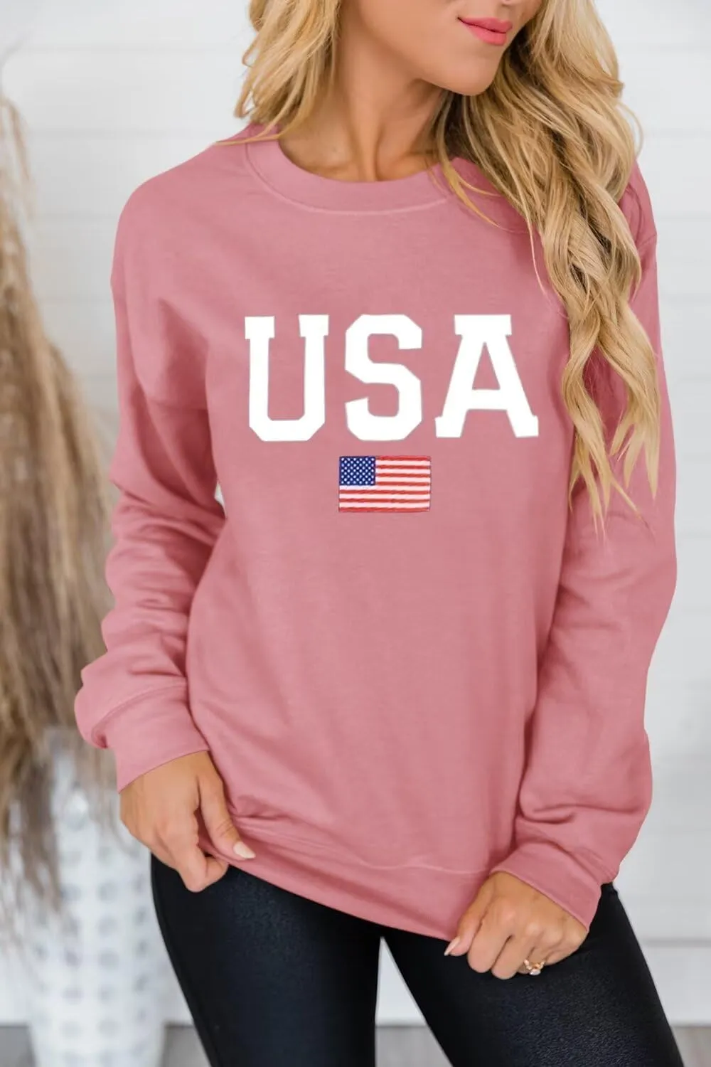 Dressmine Womens Casual Long Sleeve Graphic Tee Shirts Crew Neck Sweatshirts Pullover Tops for Women