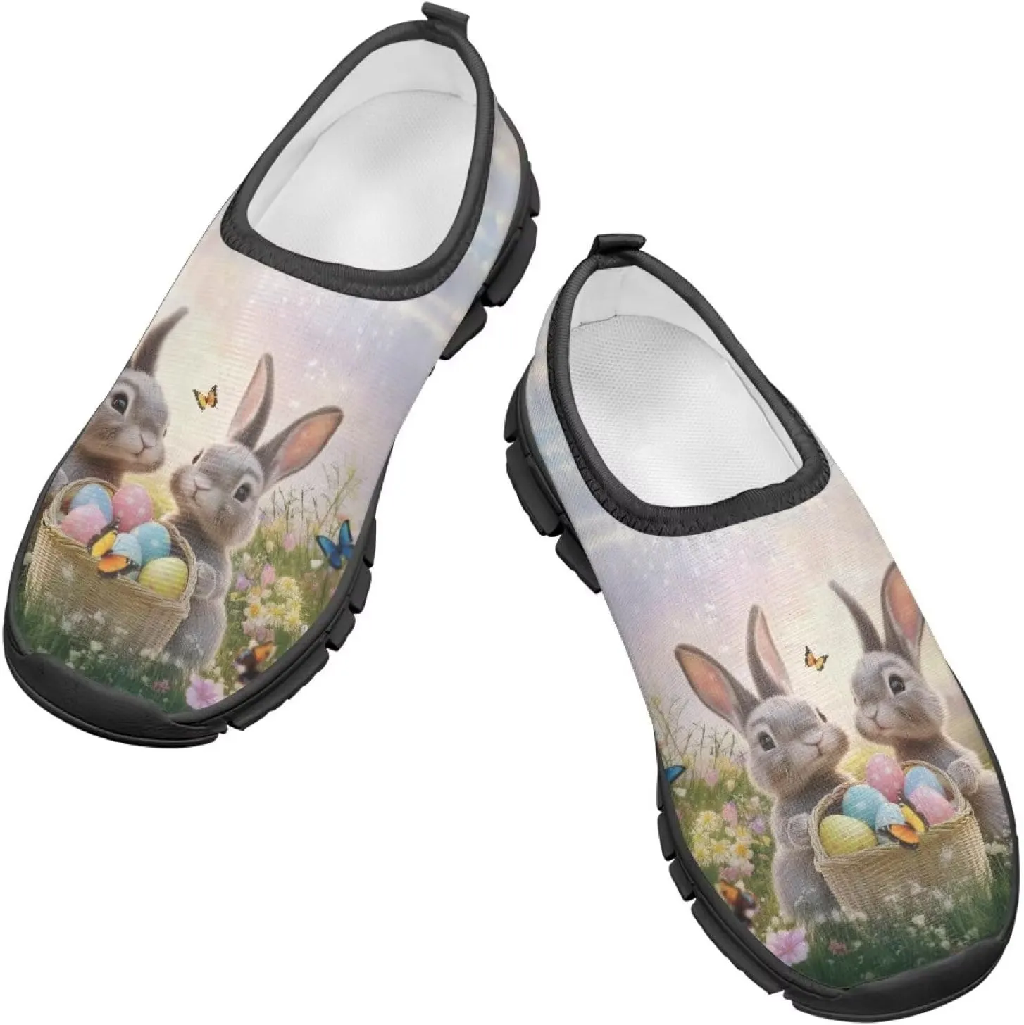Easter Shoes for Girls Holiday Casual Shoes Trendy Kids Slip On Sneakers