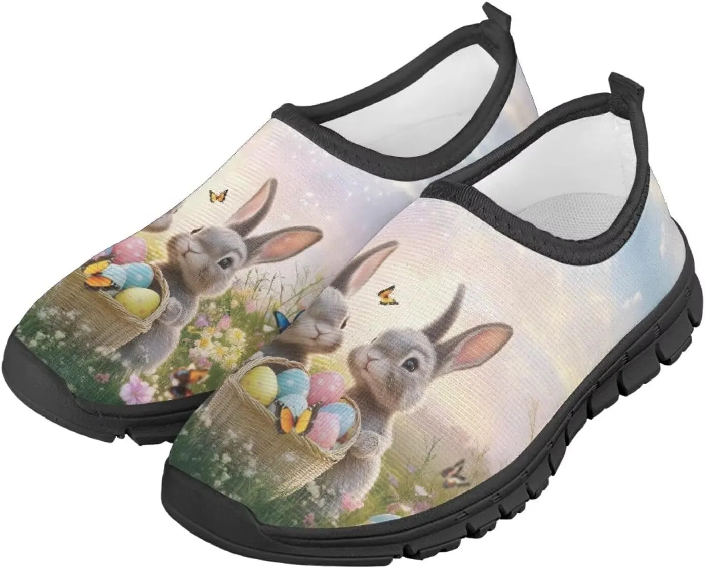 Easter Shoes for Girls Holiday Casual Shoes Trendy Kids Slip On Sneakers