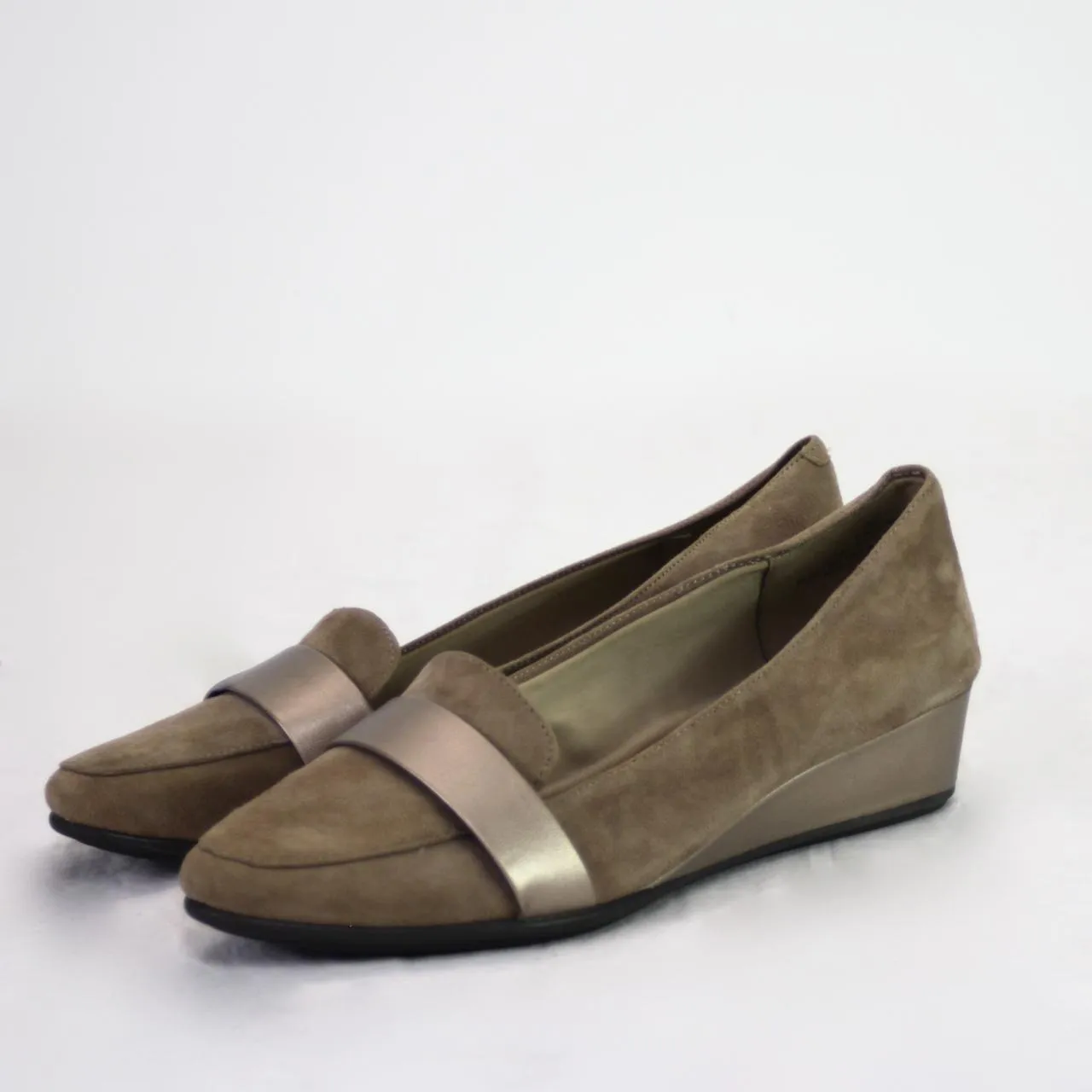 Easy Spirit Women's E360 Dress Suede Loafer - Dark Taupe 9