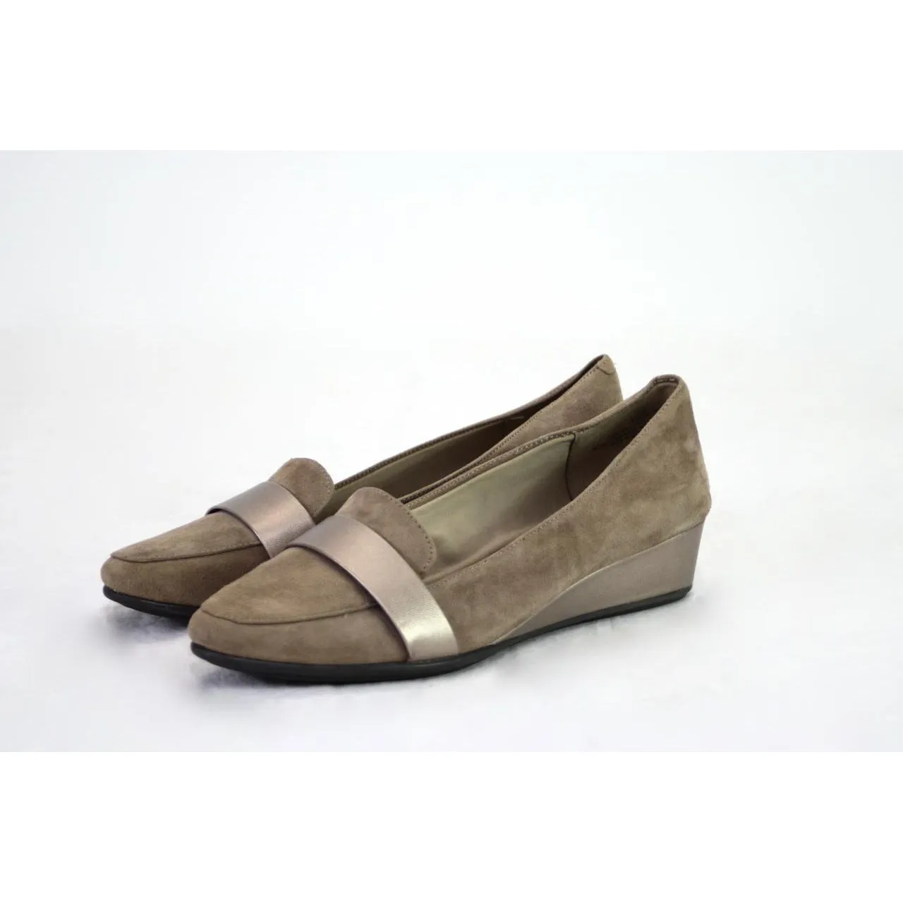 Easy Spirit Women's E360 Dress Suede Loafer - Dark Taupe 9