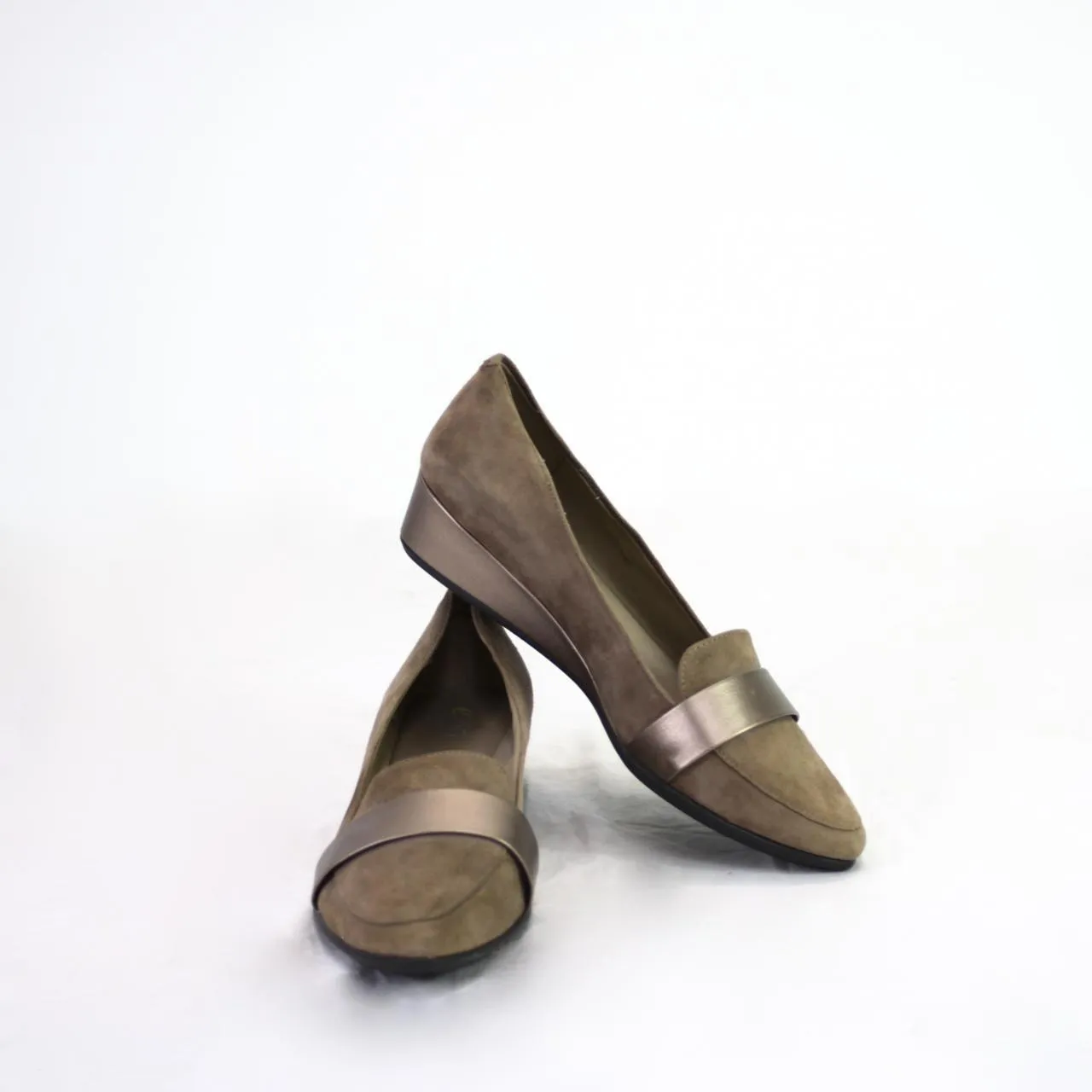 Easy Spirit Women's E360 Dress Suede Loafer - Dark Taupe 9