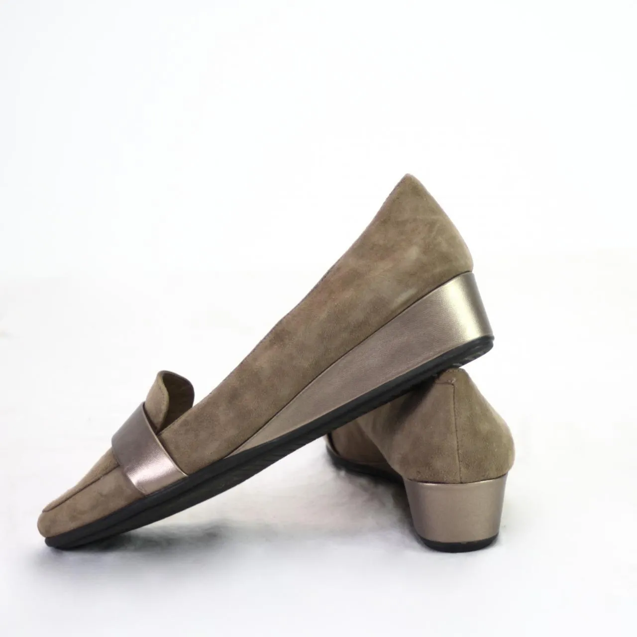 Easy Spirit Women's E360 Dress Suede Loafer - Dark Taupe 9