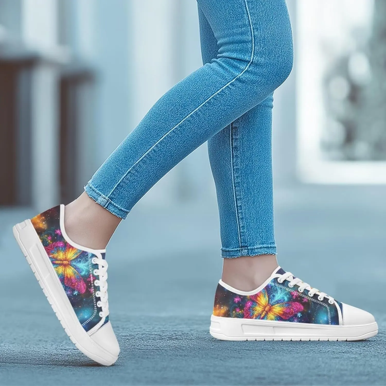 Fashion Sneakers for Women Lace up Memory Foam Insole and Non-Slip Womens Shoes Dressy Casual Spring Shoes