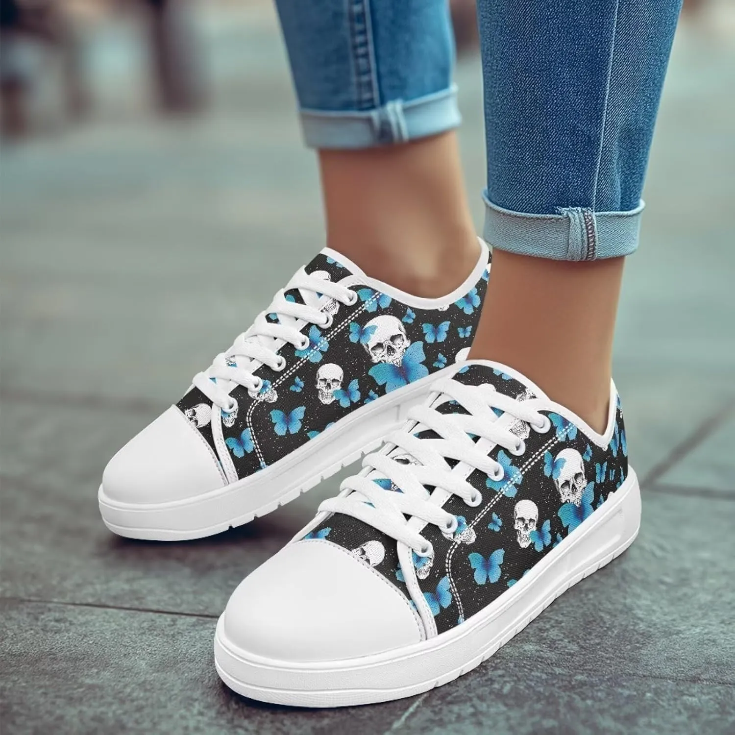Fashion Sneakers for Women Lace up Memory Foam Insole and Non-Slip Womens Shoes Dressy Casual Spring Shoes