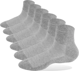 Forcool Non Binding Loose Top Seamless Ankle Low Cut Cotton Diabetic Socks for Men and Women, M/L/XL, 3/6 Pairs
