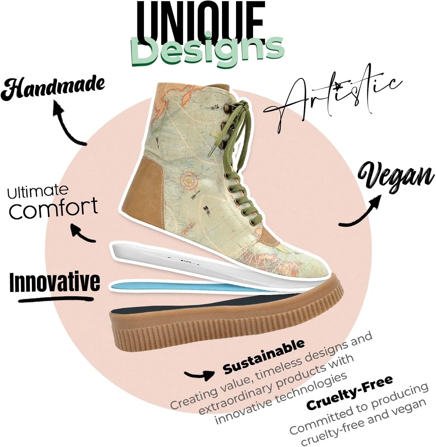 Future Boots for Women - Vegan Leather and Handmade Platform Boots for Women