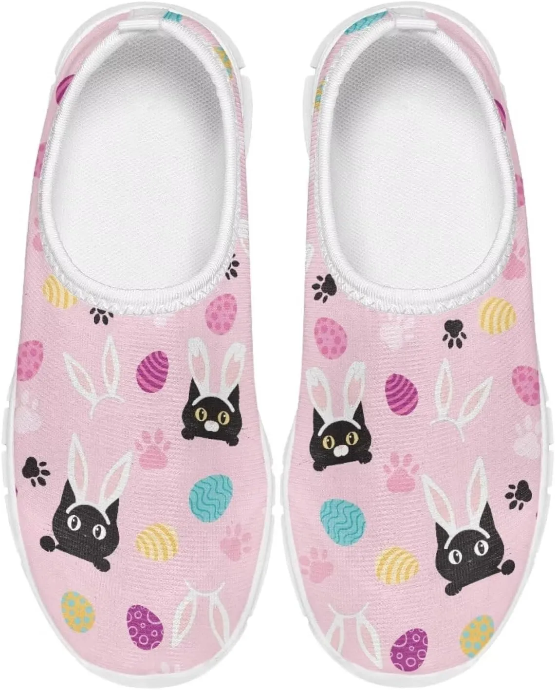 Girls Eater Bunny Shoes Cute Kids Running Shoes Trendy Slip On Sneakers