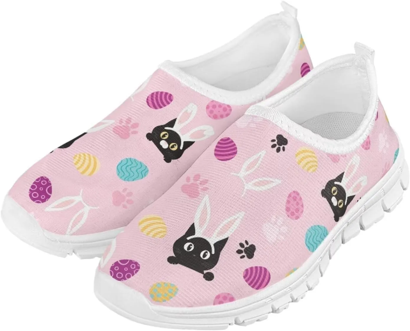 Girls Eater Bunny Shoes Cute Kids Running Shoes Trendy Slip On Sneakers